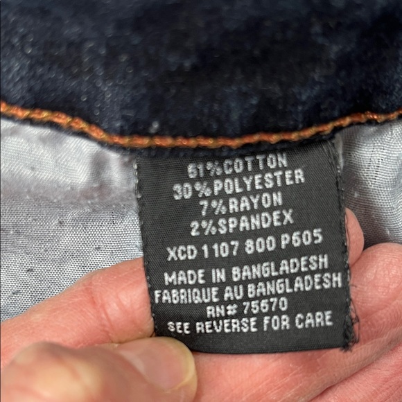 M.B.X Jeans for men Dark Blue Slim Fit 5 Pocket Sz 38x32 - Picture 7 of 11